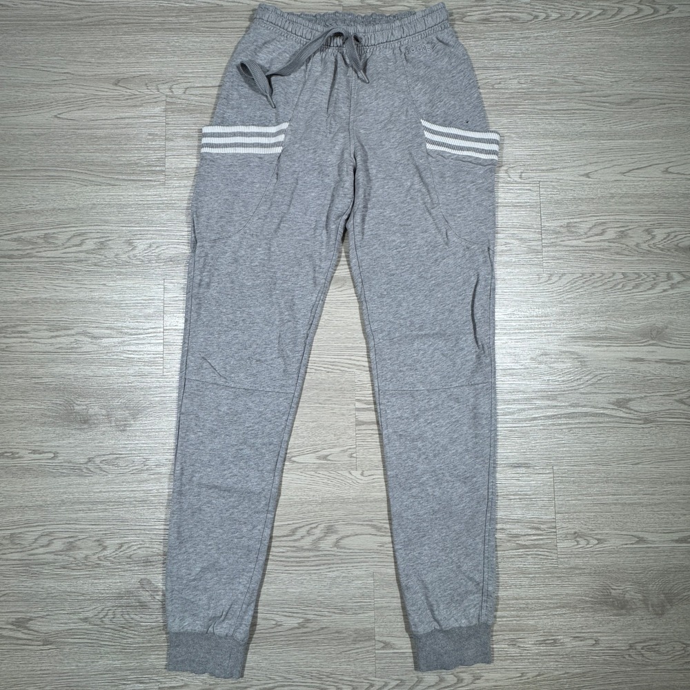 Adidas Women's Jogger Sweatpants NEO Slim‎ Gray S Striped Pocket Athletic Casual